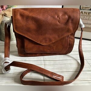 Faux leather crossbody